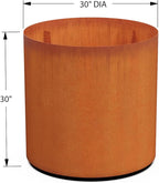 PLANTERCRAFT Corten Steel Metal Planter Box, Round Sizes, Modern Garden Steel - Image 5