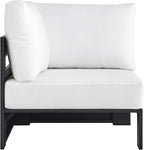 Modway Tahoe Aluminum Outdoor Sectional Corner Chair in Gray White - Image 4