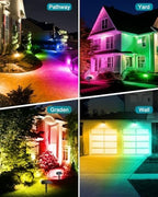 Solar Spot Lights Outdoor Waterproof IP65, RGB Halloween 7 Modes Christmas - Image 3