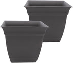 The HC Companies 12 Inch Eclipse Square Planter Pots by TheHCCompanies