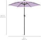 Best Choice Products 7.5ft Outdoor Solar Market Table Patio Umbrella - Image 7