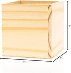 Wood Planter Box, 5 Inch Square, Rose Wood, Plastic Liner, Garden Centerpiece - Image 9