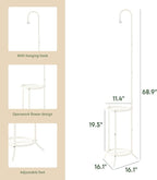2-Tier Hanging Plant Stand Indoor and Outdoor, Space-Saving Iron Planter Shelves - Image 4