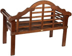 Plow & Hearth Weatherproof Lutyens Eucalyptus Wood Garden Bench | Foldable - Image 9