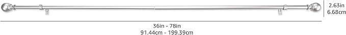Amazon Basics Sturdy Adjustable Curtain Rod - Image 6