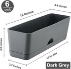 6 Pack Rectangle Planter 16x4.4 Inch Window Boxes Planters Rectangular Large - Image 5