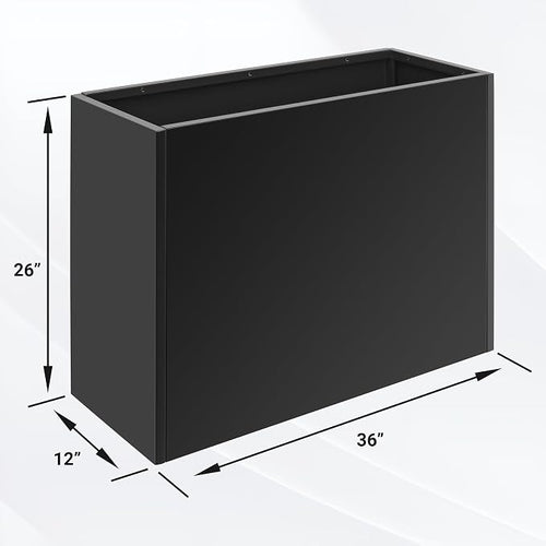 36" Metal Planter Box, Large Rectangular Window Box - Image 2
