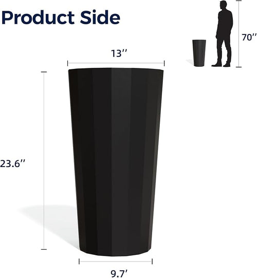 23.6" Tall Outdoor Planters Set of 2, Large Planters - Image 2