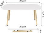 WOHOMO Folding Coffee Table 39.3'' White Coffee Tables - Image 2
