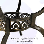 Patio Dining Table, Cast Aluminum Patio Table - Image 4