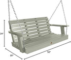 Highwood Weatherly Porch Swing, 4 Feet, Eucalyptus - Image 3