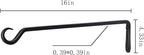 16 inch Plant Hanger, Sturdy Hanging Plant Bracket Outdoor, Hanging Plant Wall - Image 2