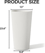 23.6" Tall Planters for Outdoor Plants, Large Outdoor Planters for Front Porch - Image 2