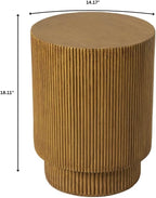 LeisureMod Modern Side Table Round Fiberstone Top Accent End Table - Image 3