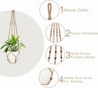 3 Pack Macrame Plant Hanger, Hanging Plant Holder, Boho Home Decor Hanging - Image 4