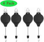 4 Pack Plant Hook Pulley, Retractable Plant Hanger Easy Reach Hanging Flower - Image 2