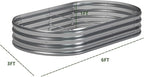 zizin 2 Pack Galvanized Raised Garden Bed Metal Oval Raised Garden Beds Outdoor - Image 3
