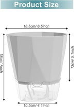 3 Pack Self Watering Flower Pots 6.5 Inch, Plant Pots - Image 2