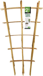 Natural Bamboo Trellis 24 Inches Tall, Mininfa Garden Ladder Trellis, Plant by Mininfa