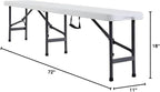 VINGLI 6 feet Plastic Folding Bench, Portable in/Outdoor Picnic Party Camping - Image 3