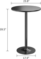 Furmax Bistro Pub Table Round Bar Height Cocktail Table - Image 3