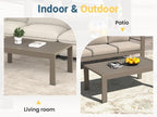 Wisteria Lane Outdoor Furniture Patio Coffee Table, Ourdoor Rectangle Coffee - Image 5