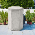 COSIEST Concrete Accent Table, Hexagon Patio Side Table 14.5''Wx16''H, Modular - Image 6