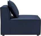 Modway EEI-4209-NAV Saybrook Patio Armless Chair in Navy Blue - Image 4