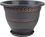 10 Inch 4 Pack Plant Pots, Plastic Flower Pot - Image 8