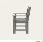 POLYWOOD GNB48GY Vineyard 48" Bench, Slate Grey - Image 6