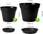 homenote Plant Pots, 6/7.5 Inch Flower Pots - Image 4