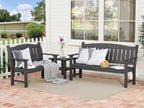 Psilvam 2-Person Outdoor Memorial Bench, All-Weather Poly Lumber Garden Bench - Image 8