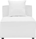 Modway EEI-4209-WHI Saybrook Patio Armless Chair in White 29.5 x 34.5 x 25.5 - Image 5