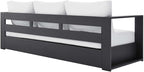 Modway Tahoe Aluminum Outdoor Patio Sofa in Gray White - Image 6