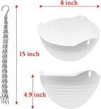 4 Pack 8 inch Hanging Planter Pots, Self-Watering Round Hanging Basket - Image 6