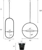 Metal Hanging Planters, Modern Plant Hanger - Image 3
