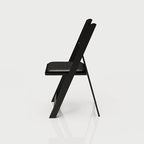 500 Black Resin Stackable Folding Chair - Image 7
