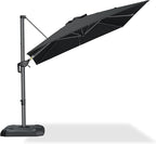 PURPLE LEAF 8 Feet Patio Umbrella Outdoor Cantilever Square Umbrella Aluminum - Image 2