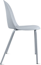2xhome Set of 2 Modern Stackable Armless Dining Chairs, Plastic Shell Seat - Image 9