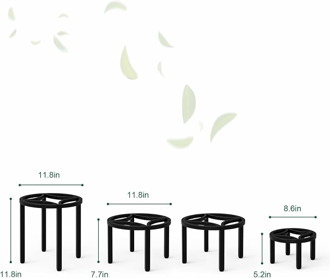 Zhongma Set of 4 Fully Assembled Metal Plant Stand - Image 4
