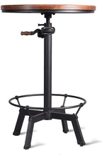 Topower Industrial Pub Table 23.65" Round Wood Top Adjustable Height 33.5"-39.4" - Image 9