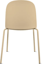 2xhome Set of 2 Modern Stackable Armless Dining Chairs | Plastic Shell Seat - Image 7