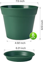 homenote Plant Pots, 7.5 Inch Flower Pots - Image 5