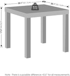 Furinno Classic Coffee Table, Square Modern Coffee Table - Image 2