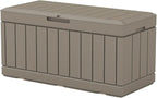 Patiowell 82 Gallon Resin Deck Box, Waterproof Large Wood Look Storage Box by Patiowell