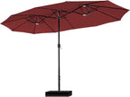PHI VILLA 15ft Patio Umbrella Double-Sided Outdoor Market Extra Large Umbrella by PHIVILLAThepioneerofcomfortablehouseholdsupplies