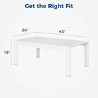 Wisteria Lane Aluminum Outdoor Furniture Patio Coffee Table, All-Weather - Image 2
