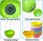 7 Pack 8 Inch Plastic Self-Watering Hanging Planters, Colorful Garden Flower - Image 3