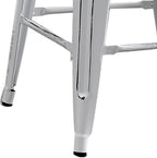AC Pacific 24” Metal Backless Barstool Set of 2 – Country Rustic Style - Image 8