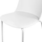 2xhome Modern Stackable Armless Dining Chair, Plastic Shell Seat - Image 8